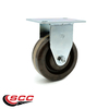 Service Caster SCC 4” x 1.5" Brown High Temp Phenolic Wheel Rigid Caster - 300lbs/Caster SCC-20R415-PHSHT-TP2